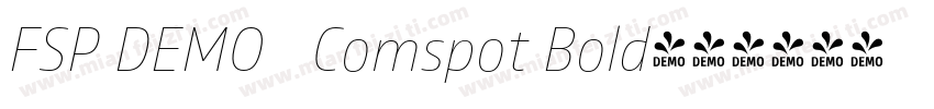 FSP DEMO   Comspot Bold字体转换